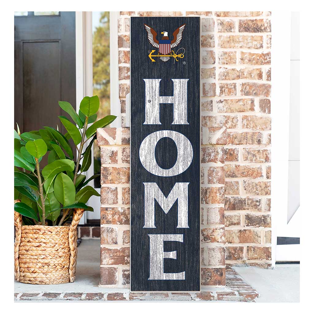 11x46 Leaning Sign Home Navy