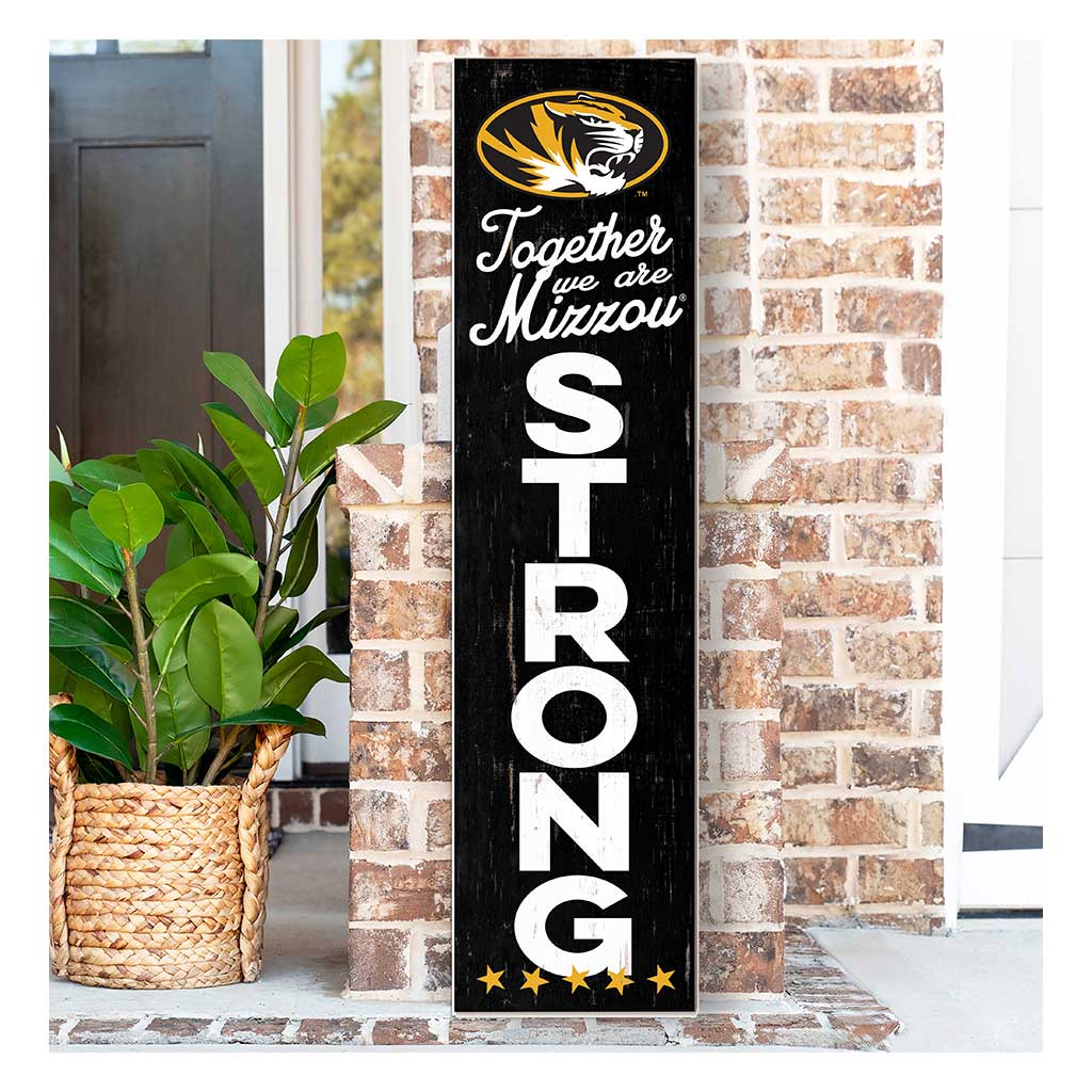 11x46 Leaning Sign Together we are Strong Missouri Tigers