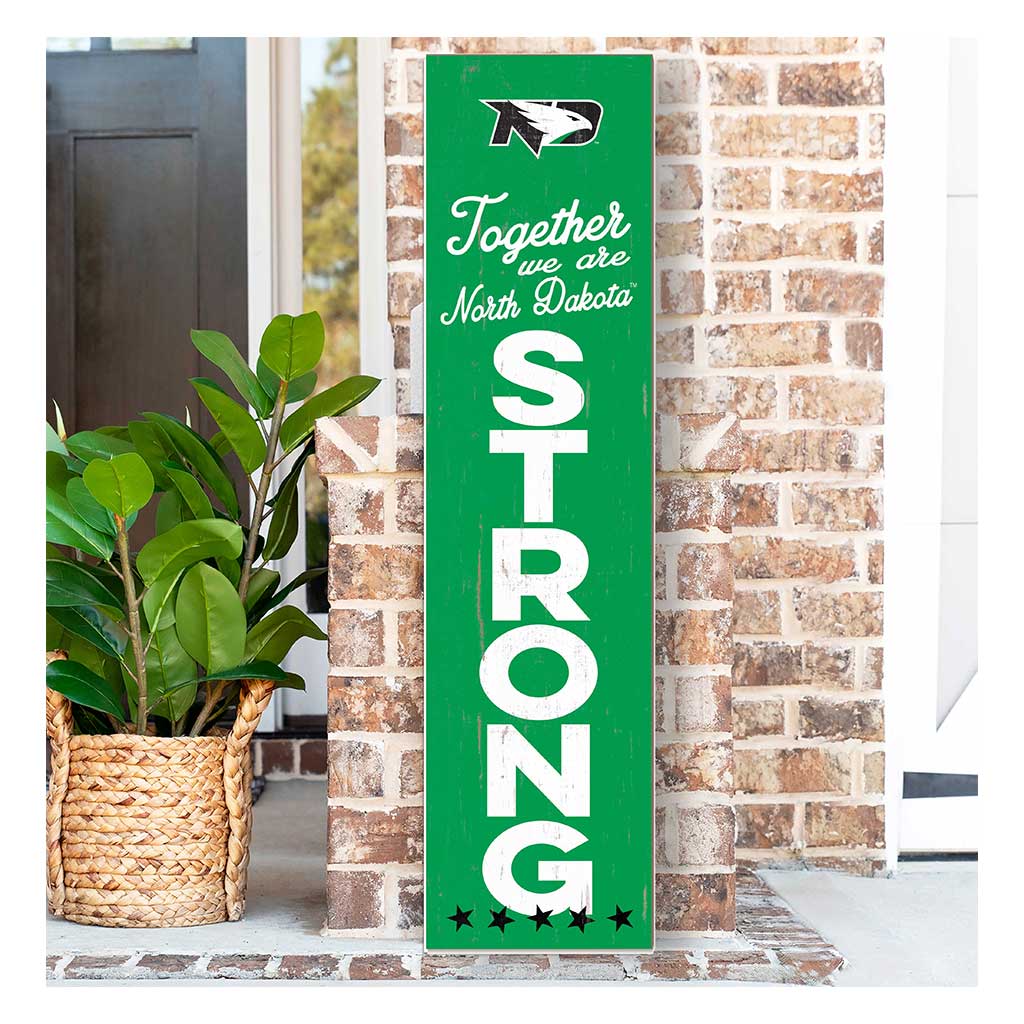 11x46 Leaning Sign Together we are Strong North Dakota Fighting Hawks