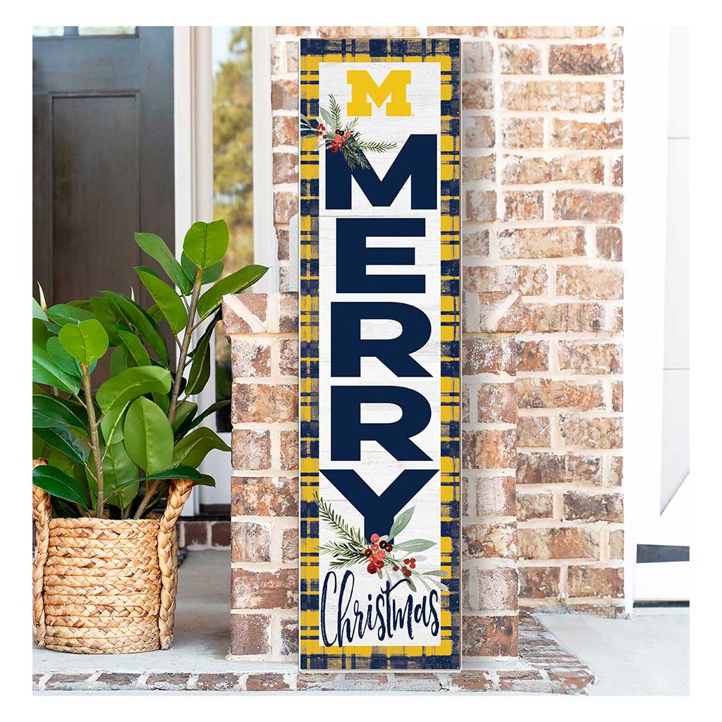 11x46 Merry Christmas Sign Michigan Wolverines