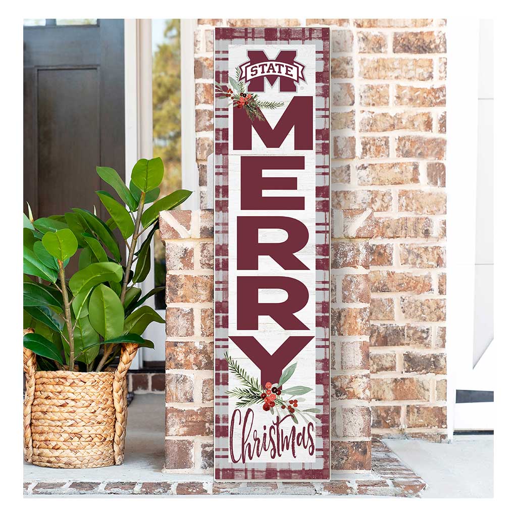 11x46 Merry Christmas Sign Mississippi State Bulldogs