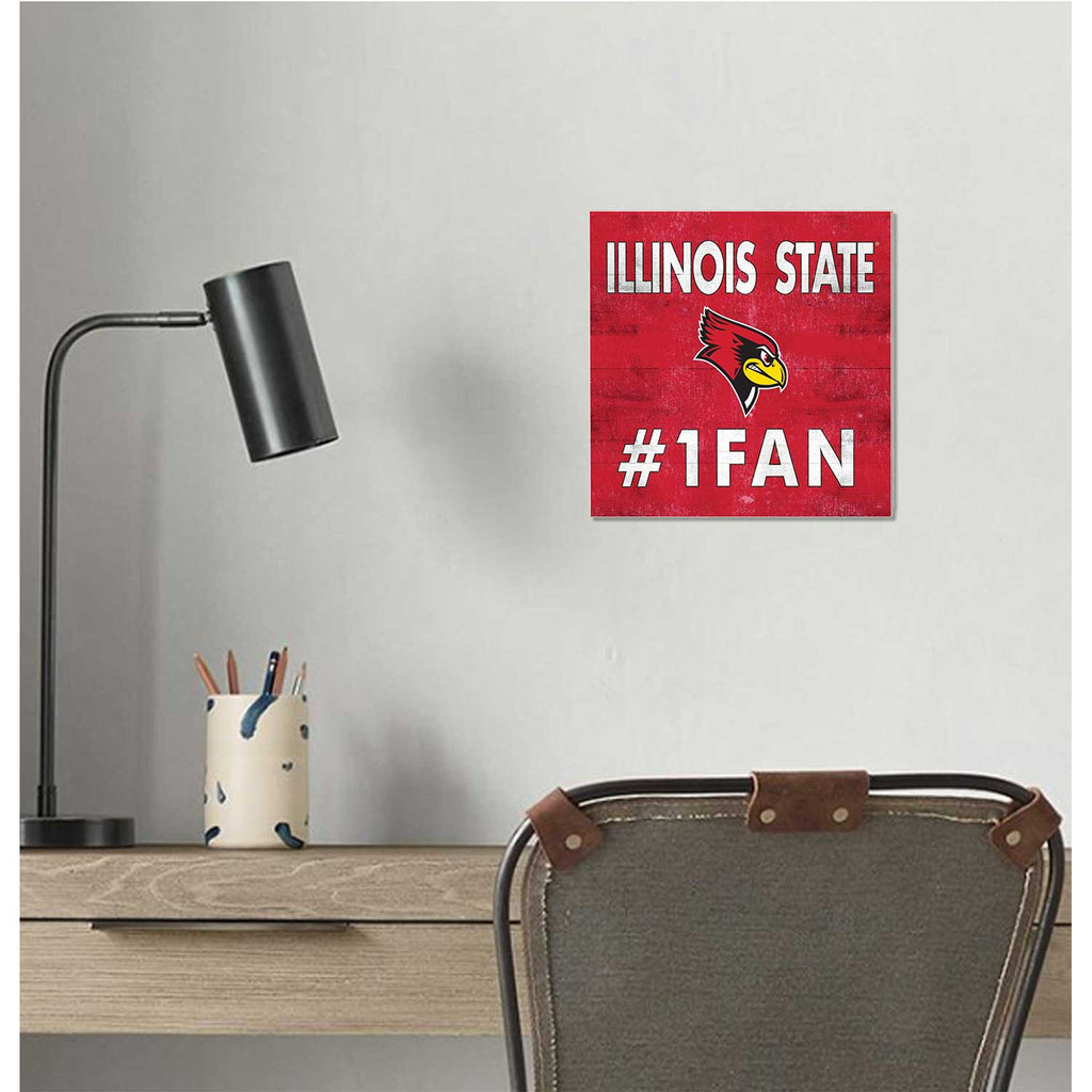 10x10 Team Color #1 Fan Illinois State Redbirds