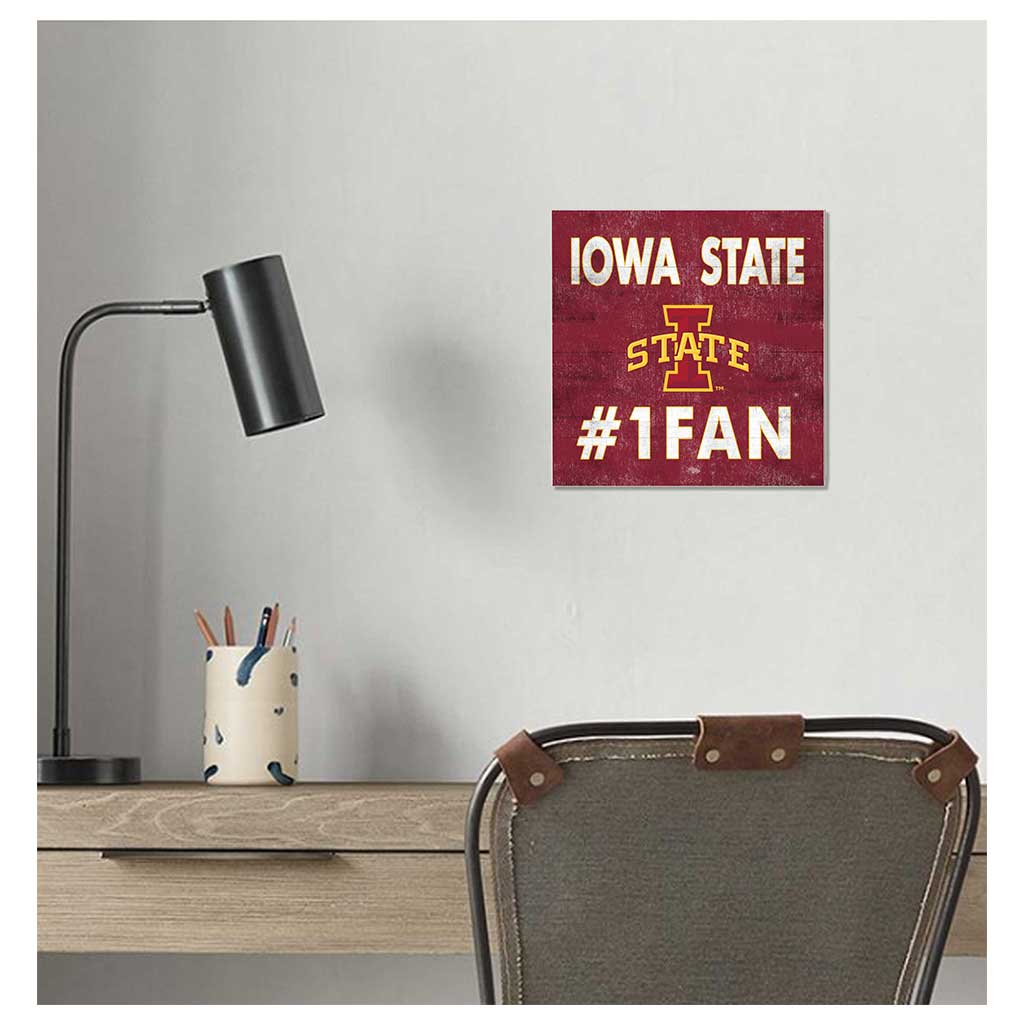 10x10 Team Color #1 Fan Iowa State Cyclones