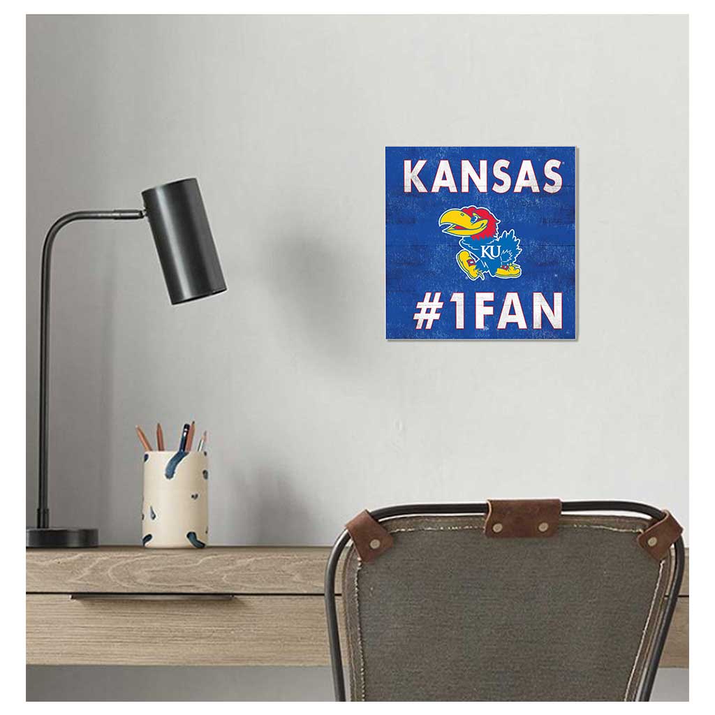 10x10 Team Color #1 Fan Kansas Jayhawks
