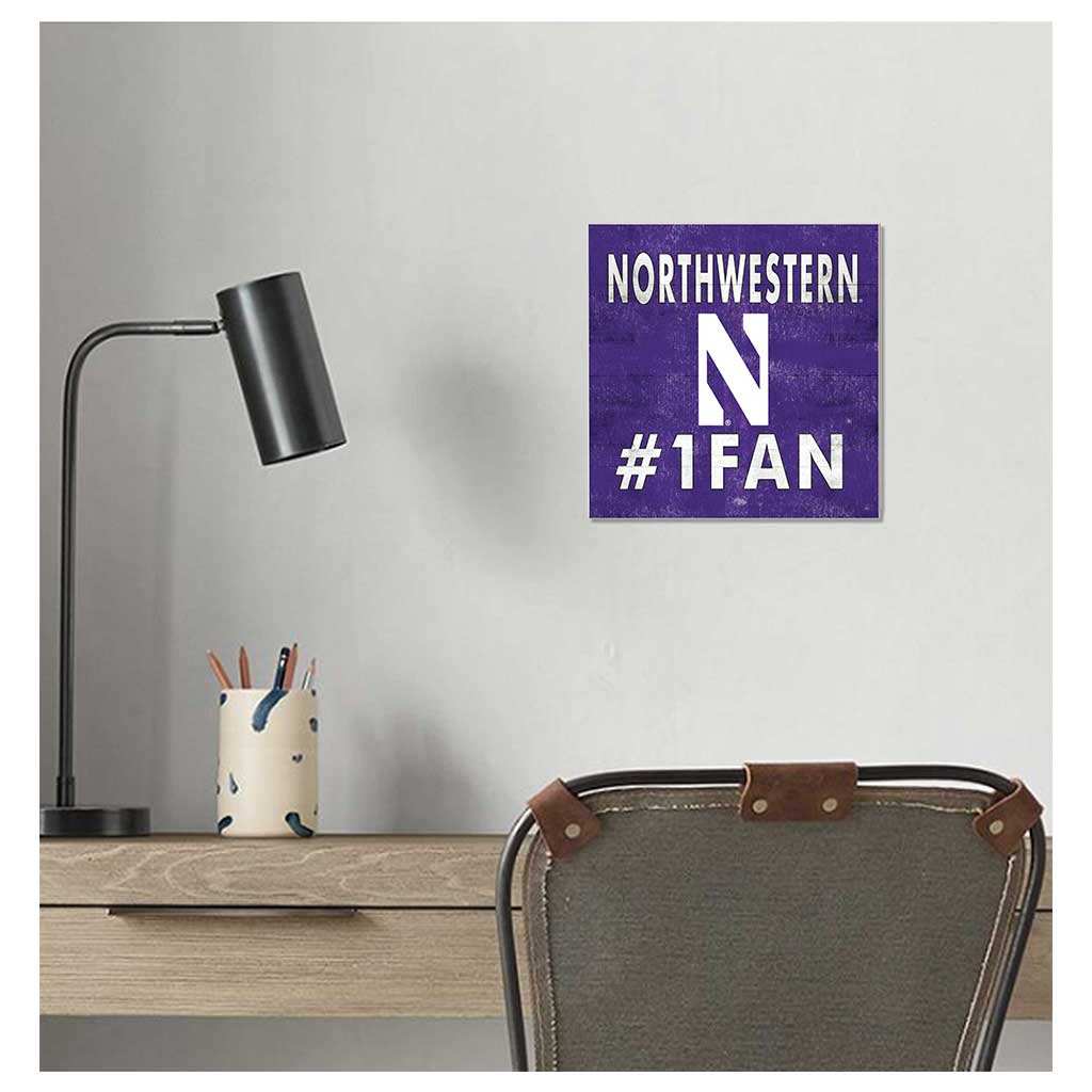 10x10 Team Color #1 Fan Northwestern Wildcats