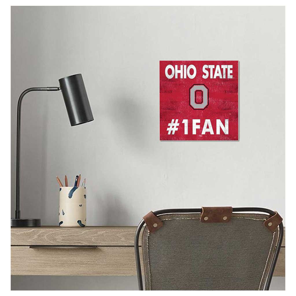 10x10 Team Color #1 Fan Ohio State Buckeyes