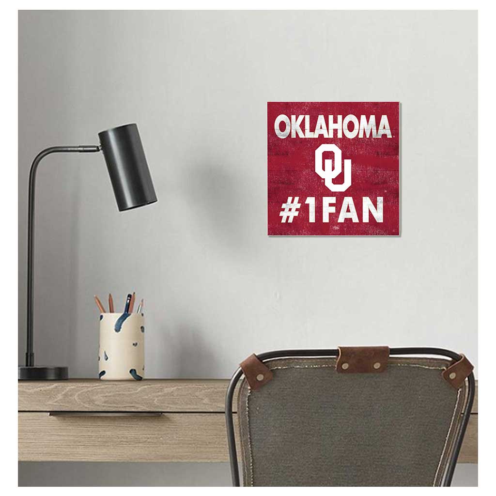 10x10 Team Color #1 Fan Oklahoma Sooners