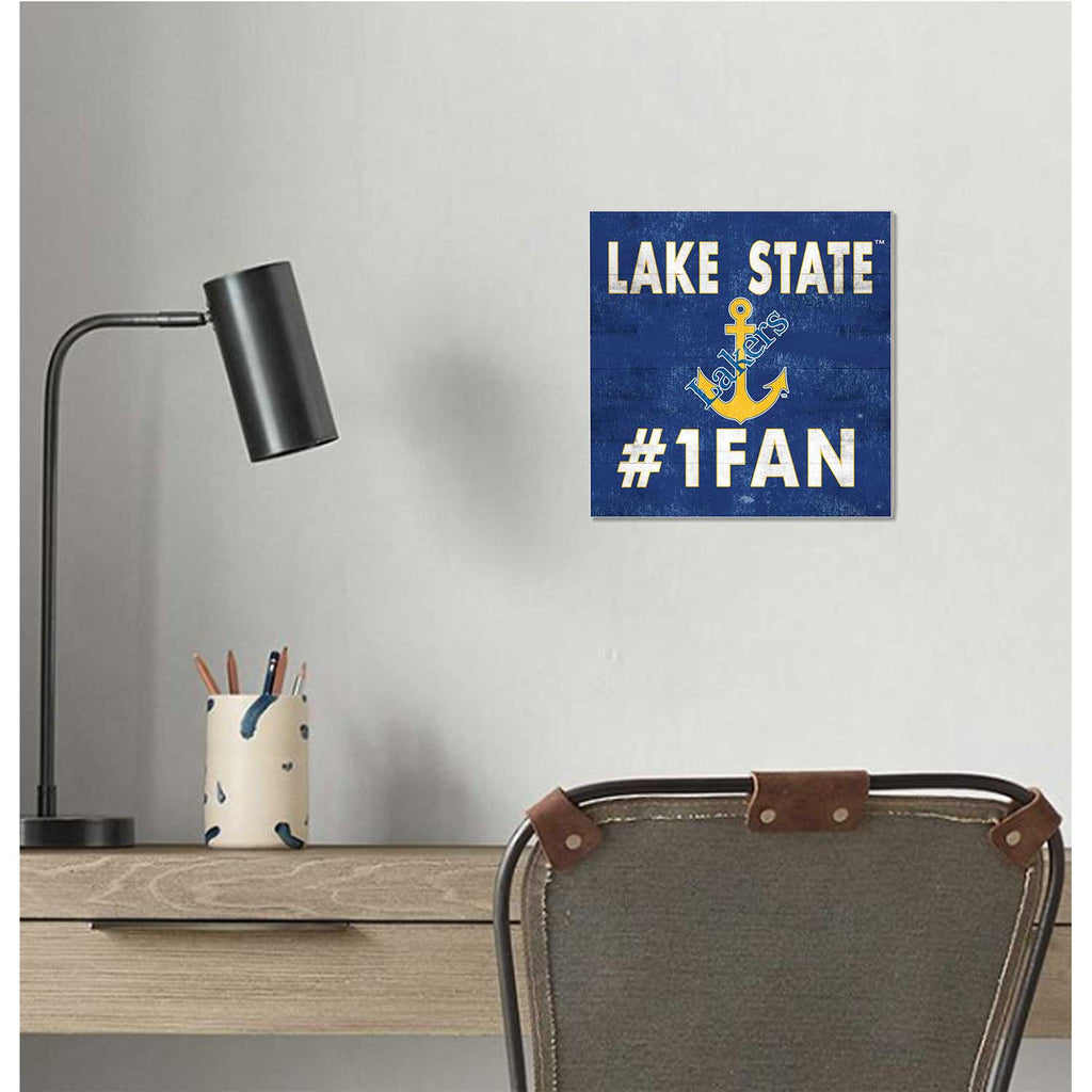 10x10 Team Color #1 Fan Lake Superior State University LAKERS