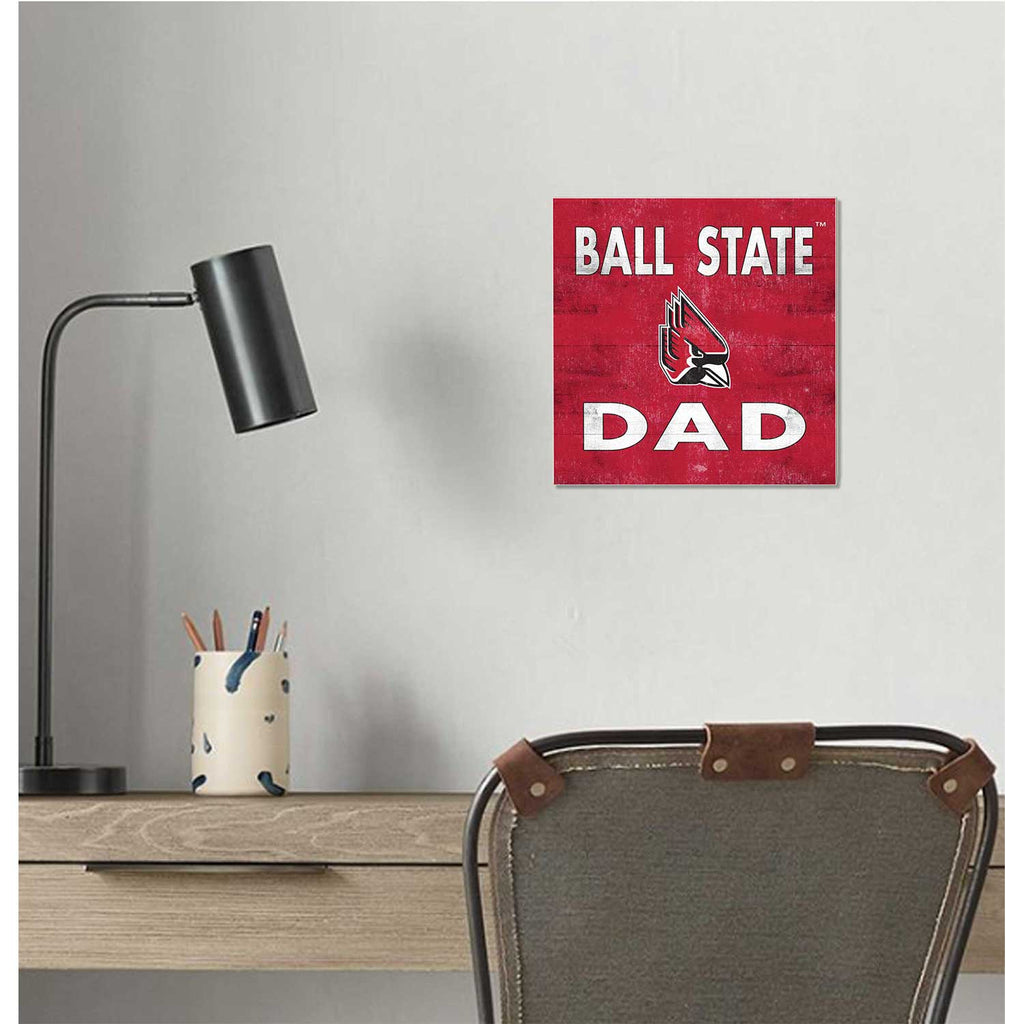 10x10 Team Color Dad Ball State Cardinals