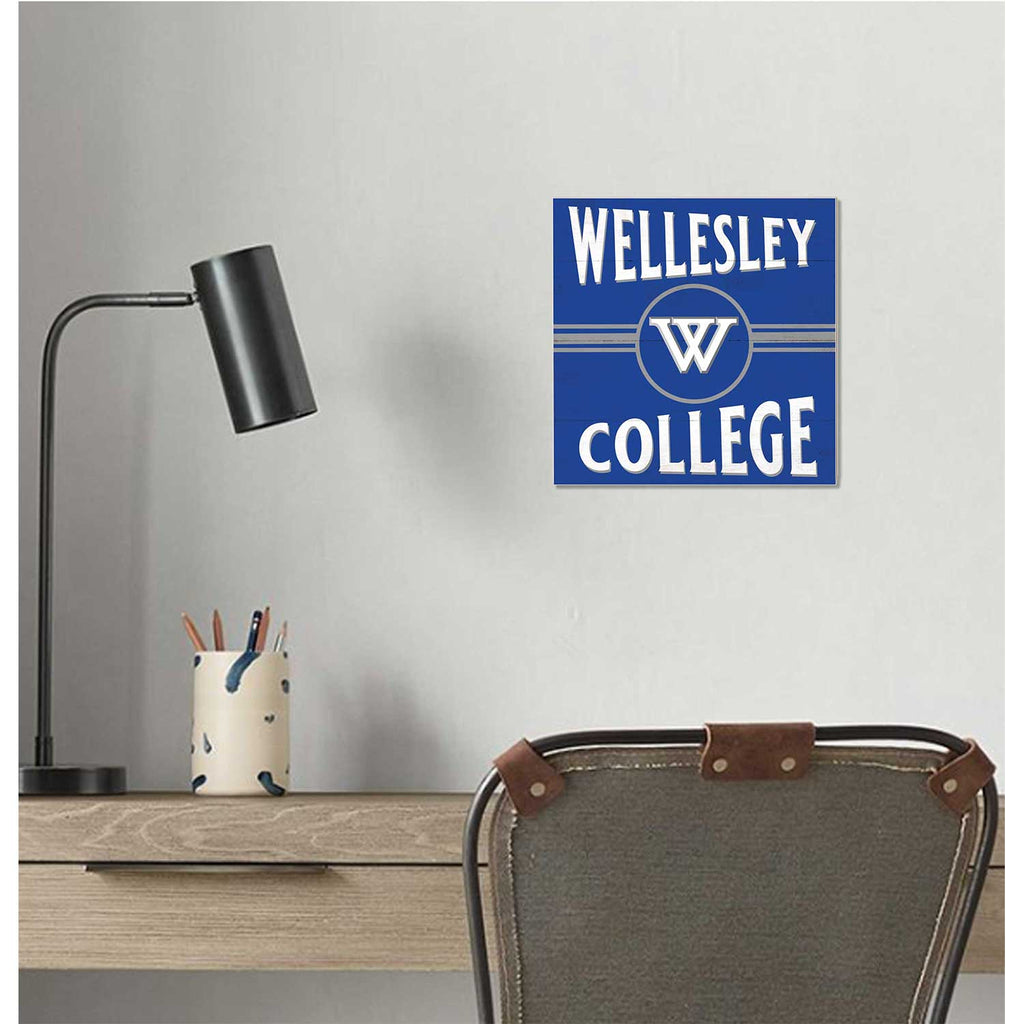 10x10 Retro Team Sign Wellesley College Blue