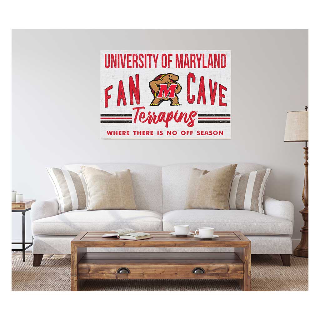 24x34 Retro Fan Cave Sign Maryland Terrapins