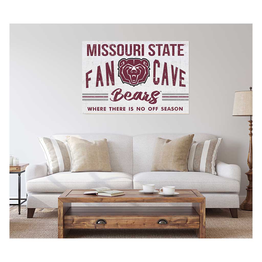 24x34 Retro Fan Cave Sign Missouri State Bears