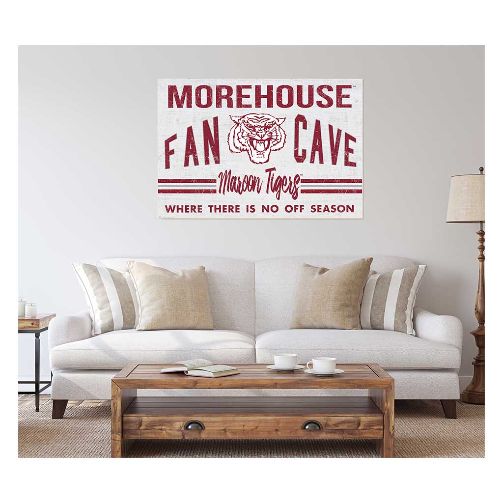 24x34 Retro Fan Cave Sign Morehouse College Maroon Tigers