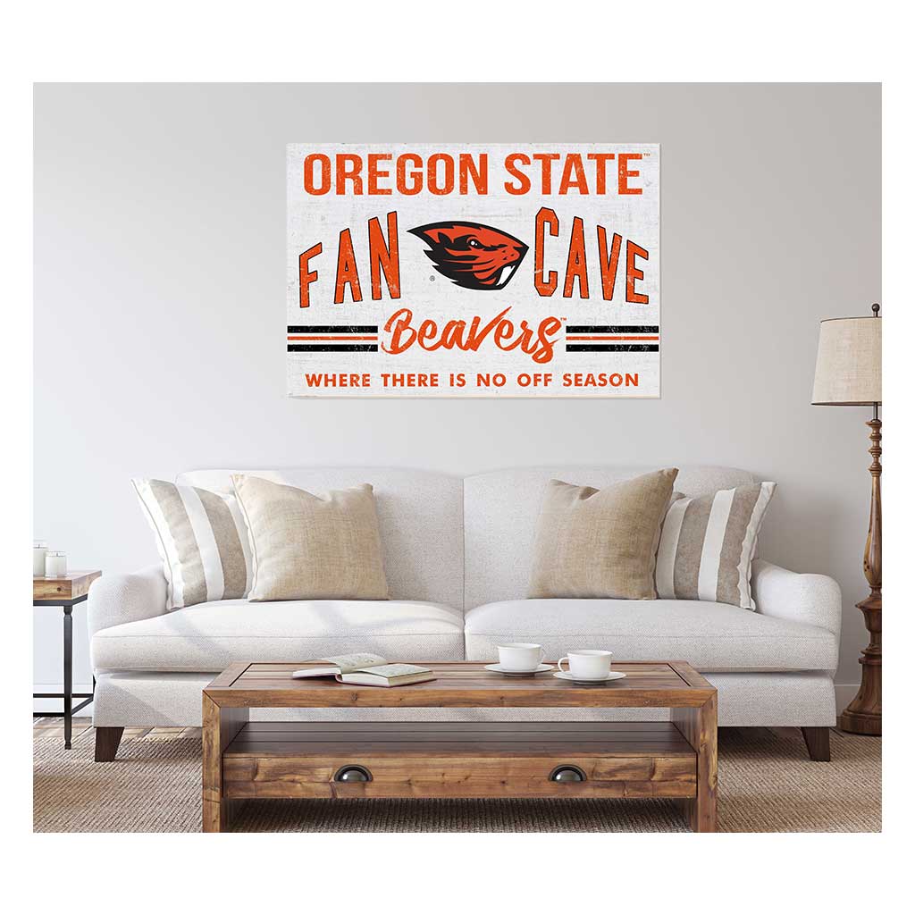 24x34 Retro Fan Cave Sign Oregon State Beavers