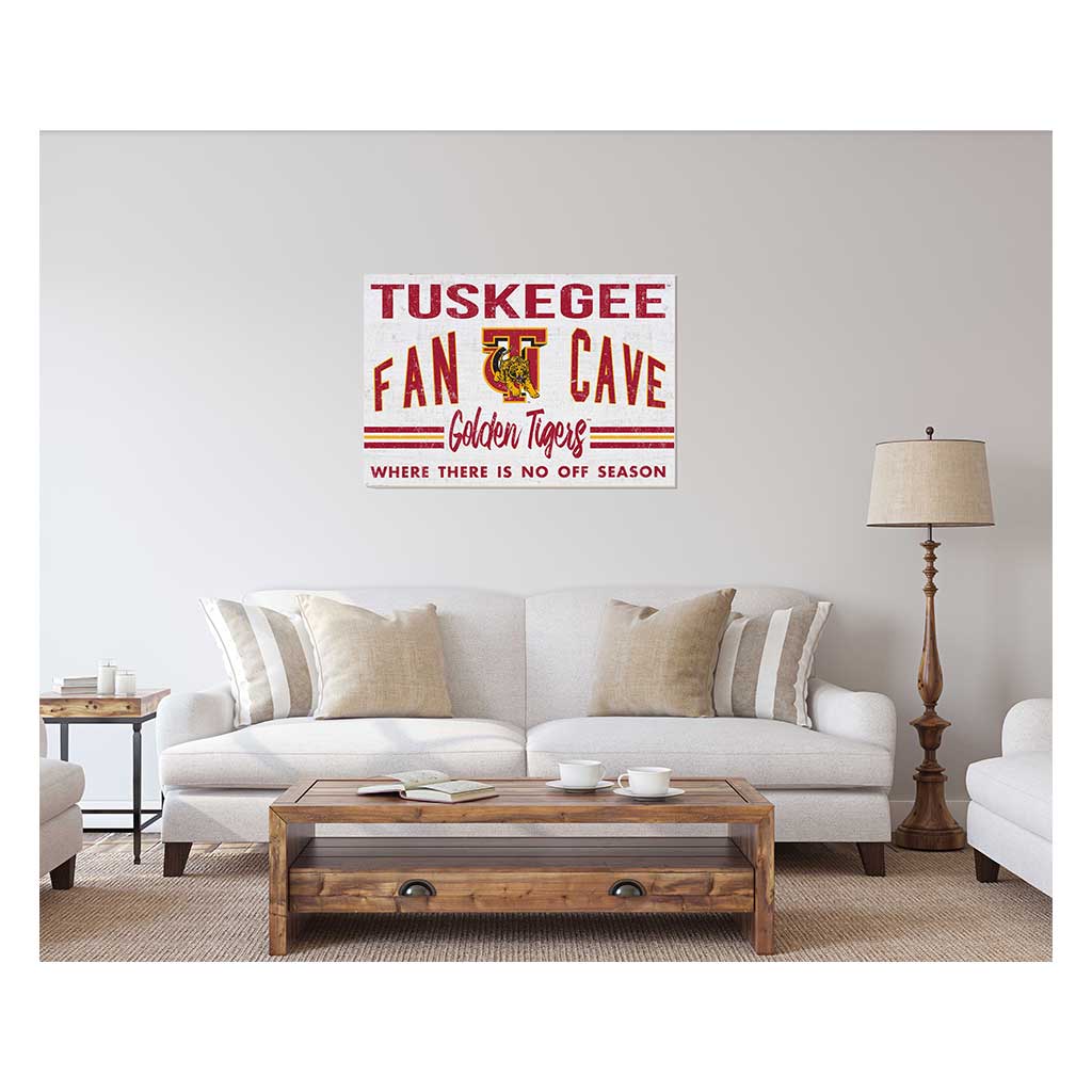 24x34 Retro Fan Cave Sign Tuskegee Golden Tigers