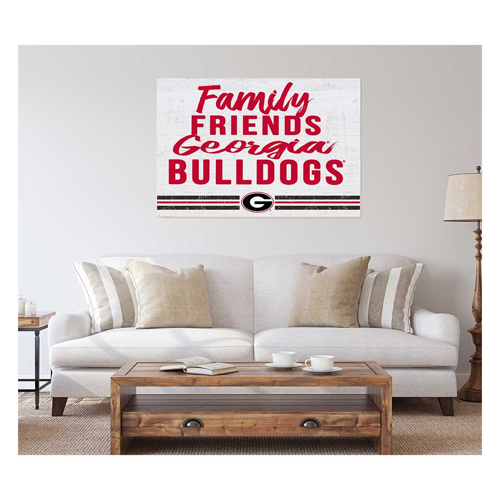 24x34 Friends Family Team Sign Georgia Bulldogs