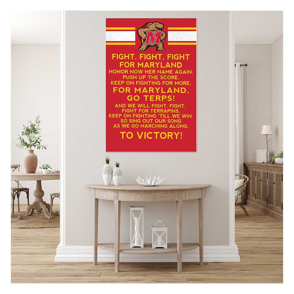 35x24 Fight Song Maryland Terrapins