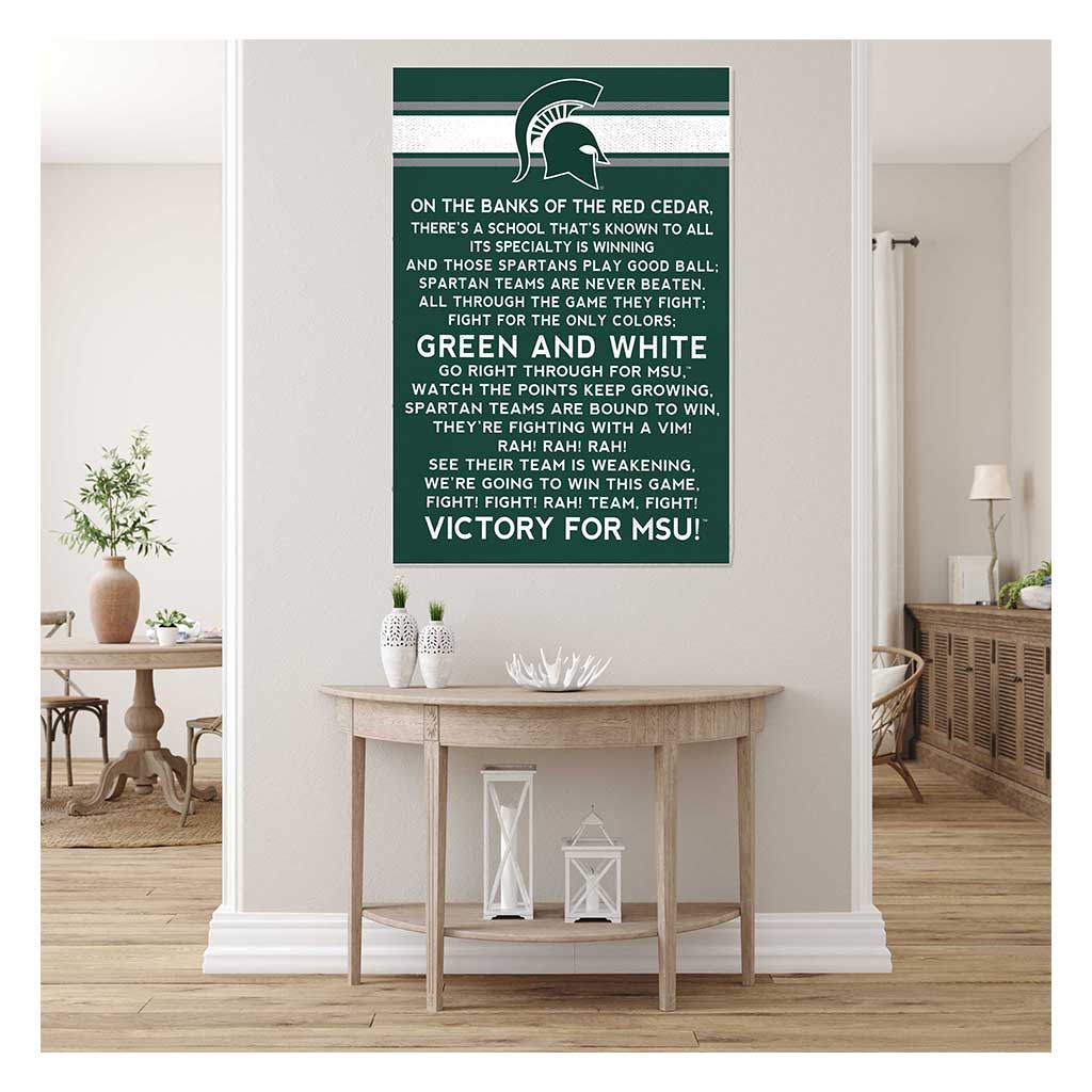 35x24 Fight Song Michigan State Spartans