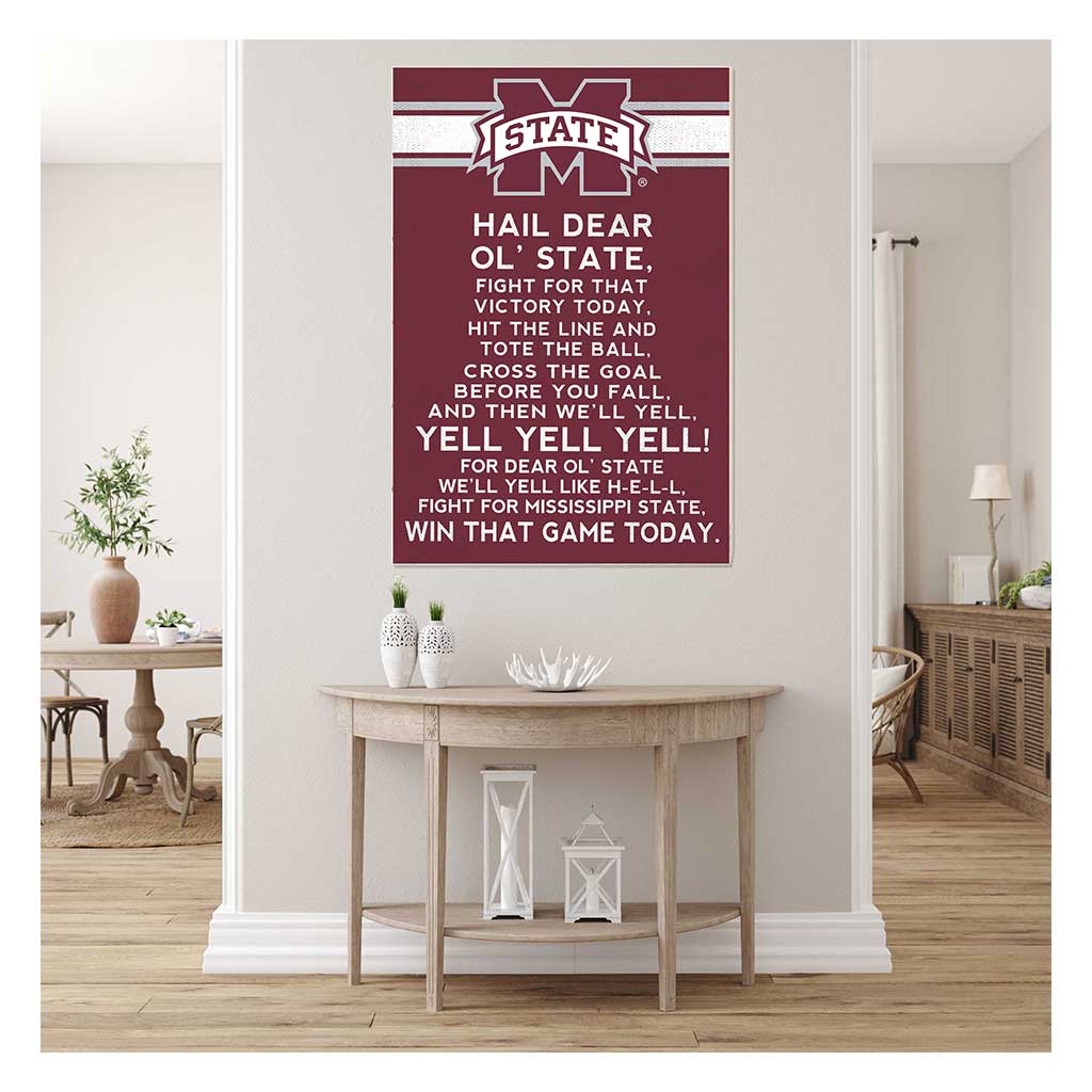 35x24 Fight Song Mississippi State Bulldogs