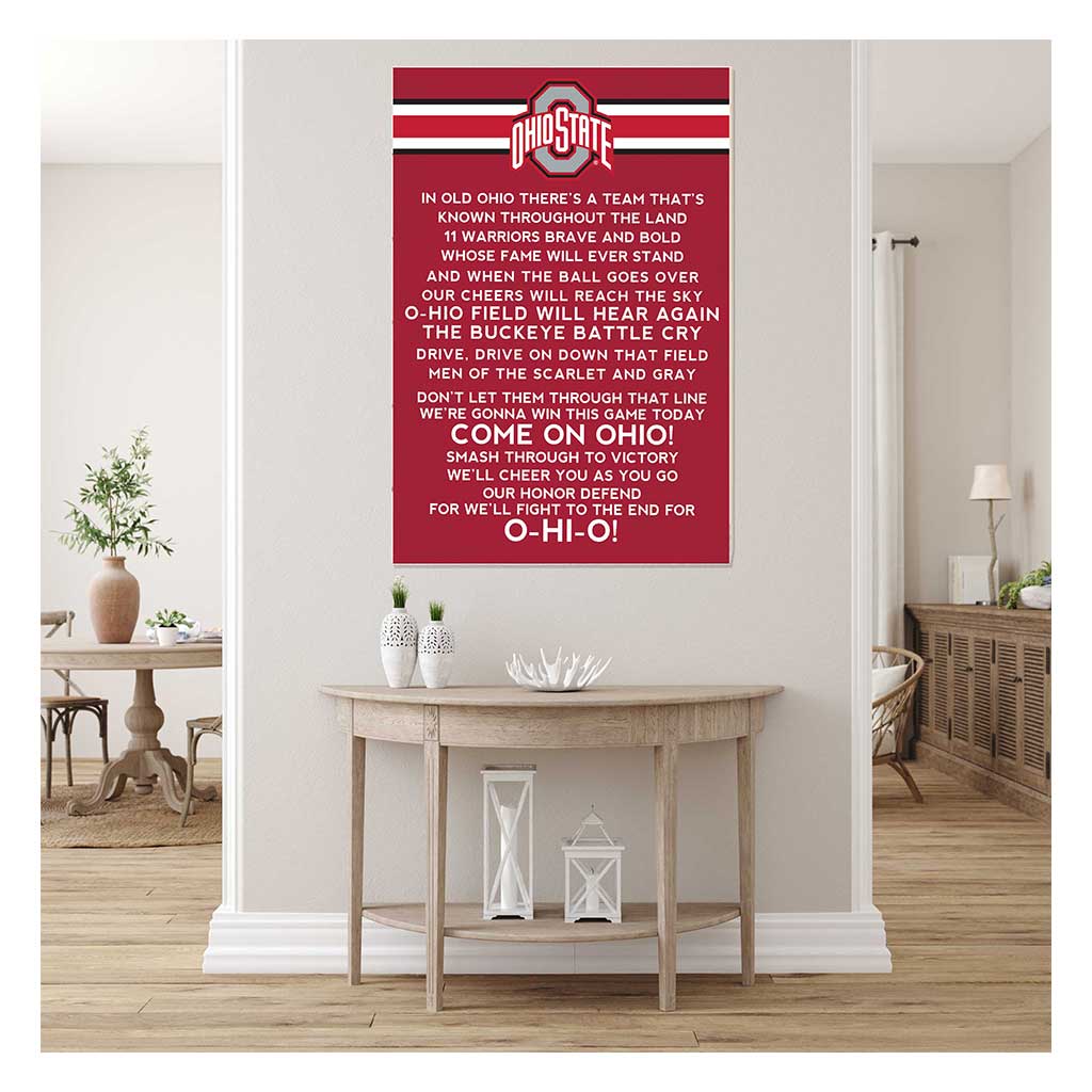 35x24 Fight Song Ohio State Buckeyes