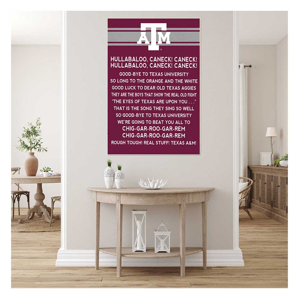 35x24 Fight Song Texas A&M Aggies