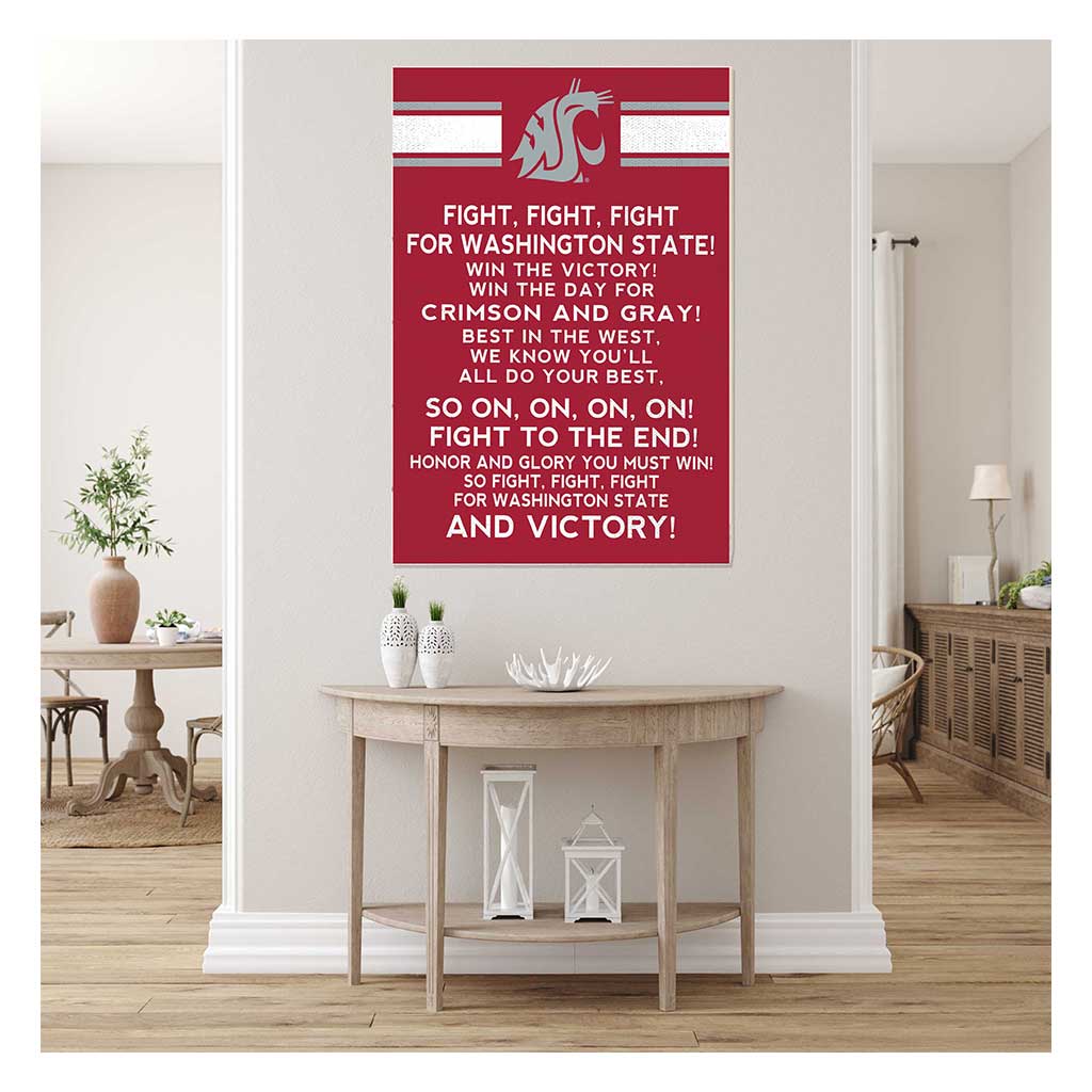35x24 Fight Song Washington State Cougars