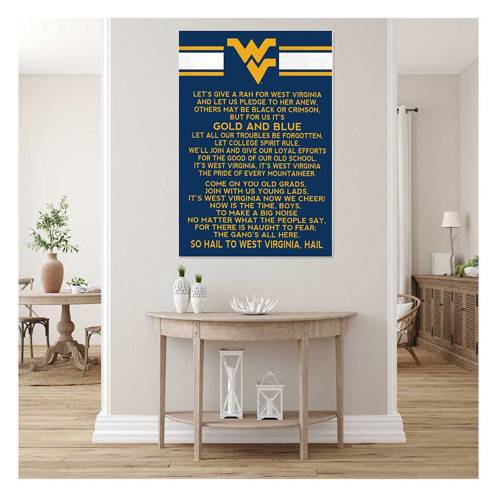 35x24 Fight Song West Virginia Mountaineers