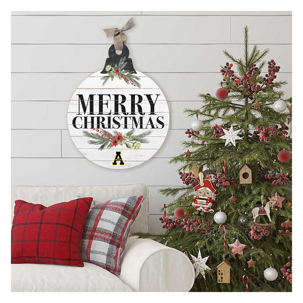 20 Inch Merry Christmas Ornament Sign Appalachian State Mountaineers
