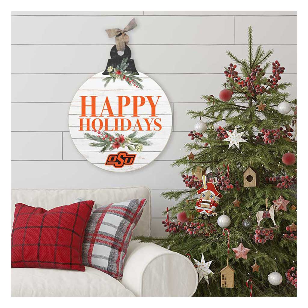 20 Inch Merry Christmas Ornament Sign Oklahoma State Cowboys