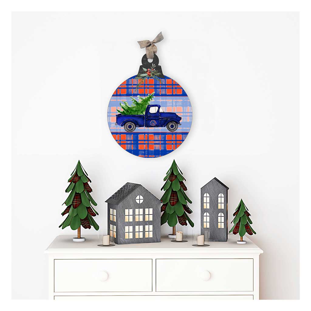 10 Inch Christmas Truck Ornament Sign Boise State Broncos