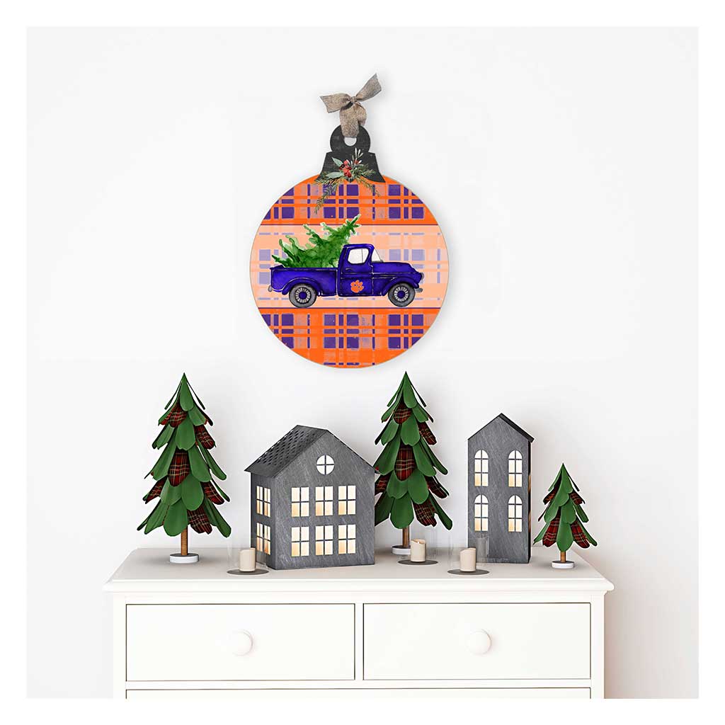 10 Inch Christmas Truck Ornament Sign Clemson Tigers