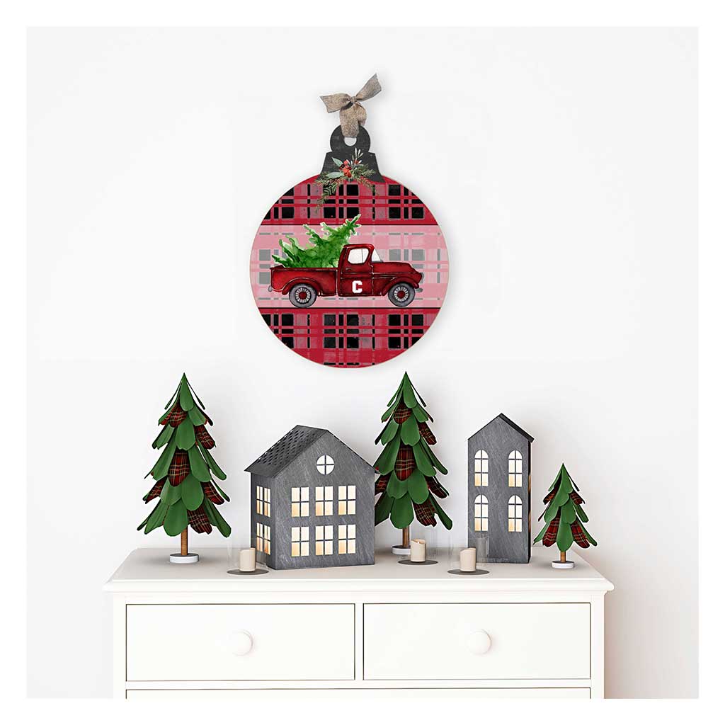 10 Inch Christmas Truck Ornament Sign Cornell Big Red