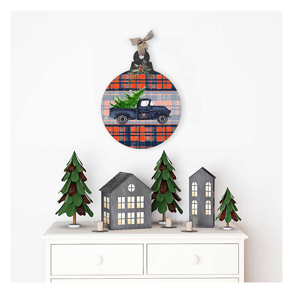 10 Inch Christmas Truck Ornament Sign Virginia Cavaliers
