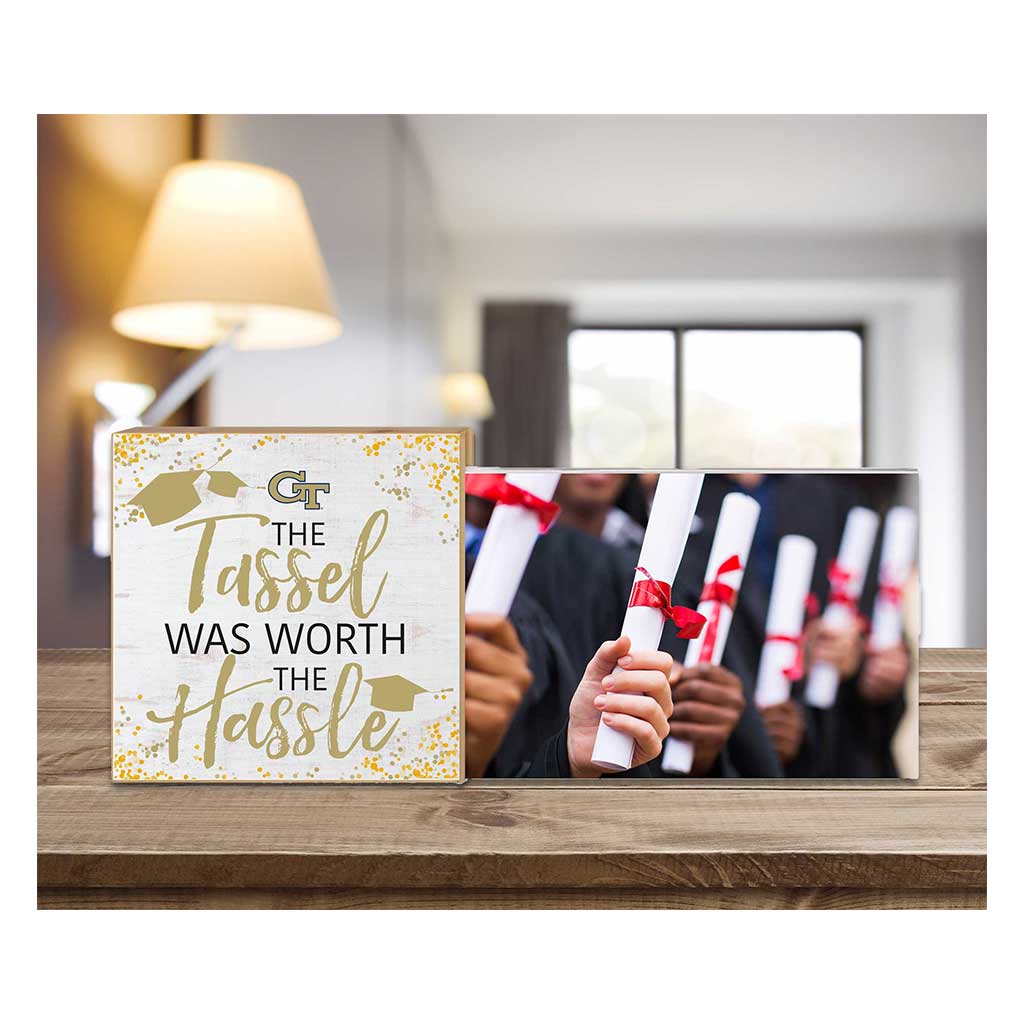 Floating Picture Frame Tassel Worth Hassle Team Georgia Tech Yellow Jackets
