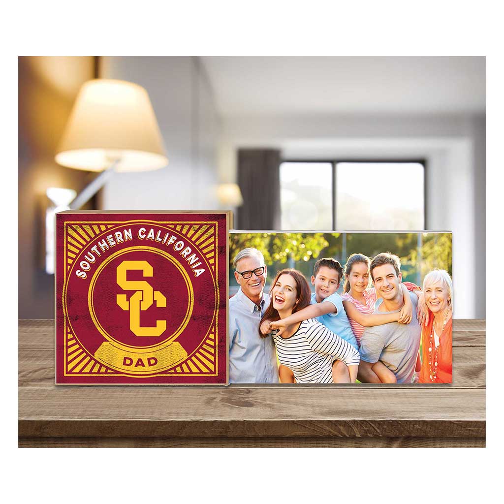 Floating Picture Frame Proud Dad Retro Team Southern California Trojans