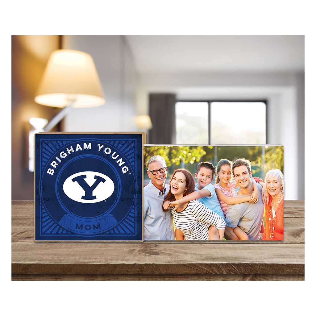 Floating Picture Frame Proud Mom Retro Team Brigham Young Cougars