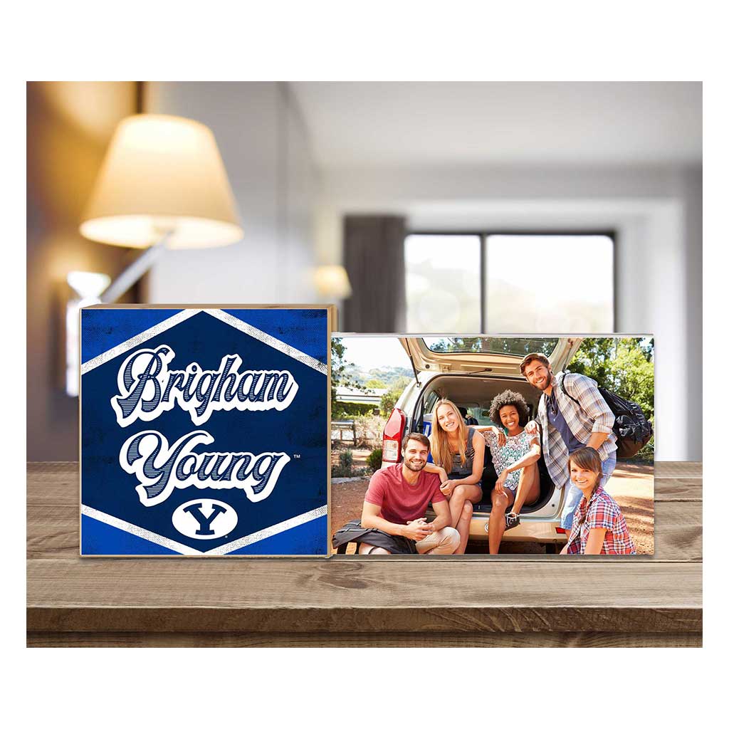 Floating Picture Frame Retro Diamond Team Brigham Young Cougars