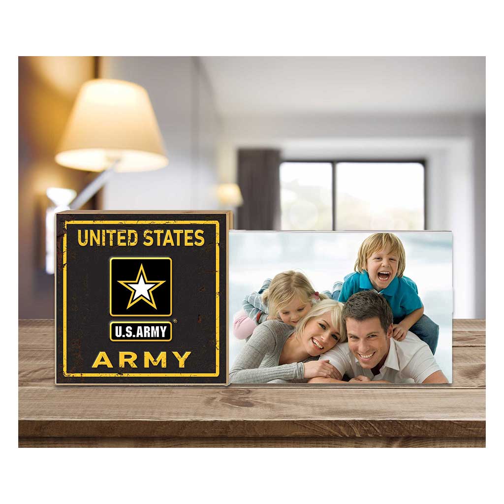 Floating Picture Frame Faux Rusted Military Army