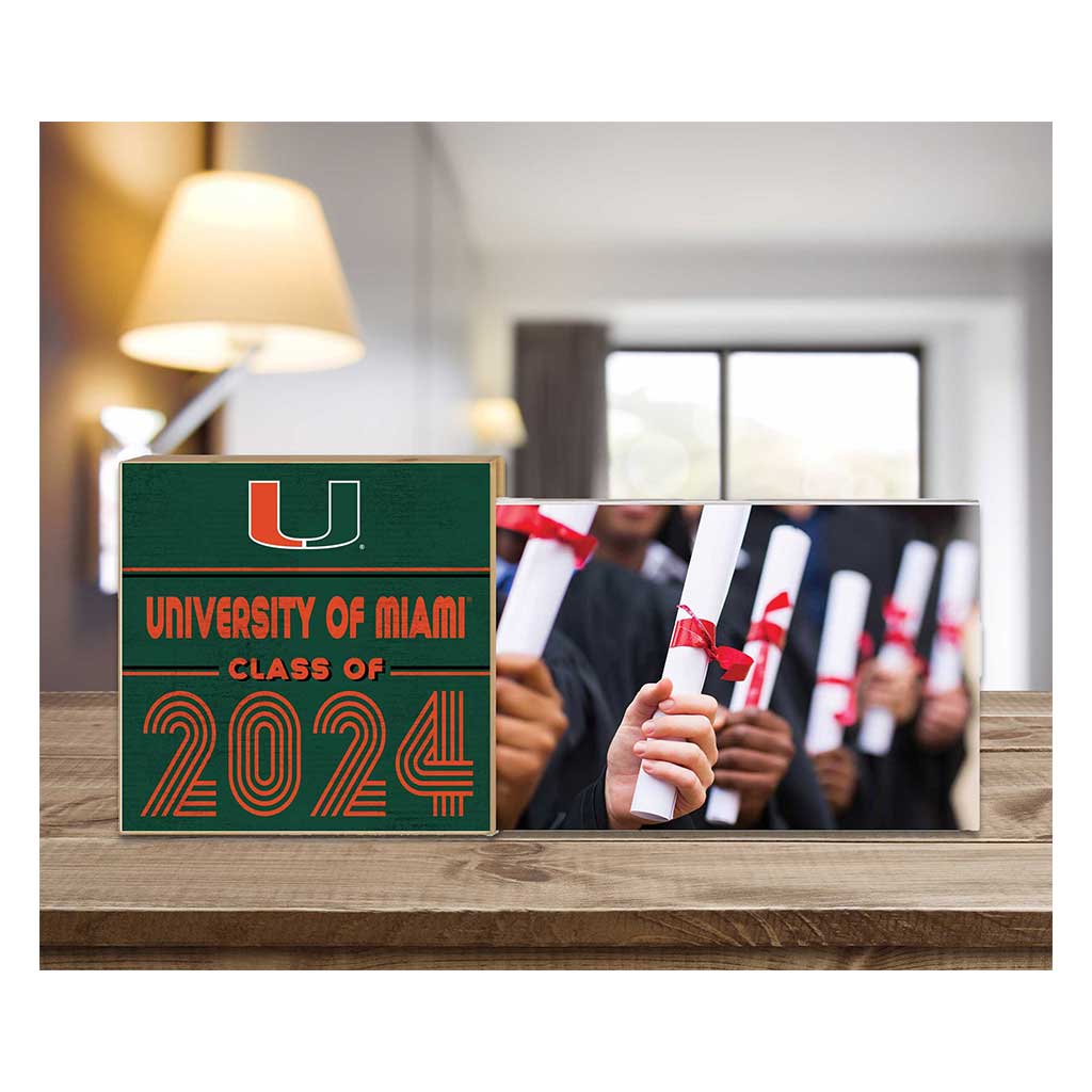 Floating Picture Frame Class of Grad Miami Hurricanes