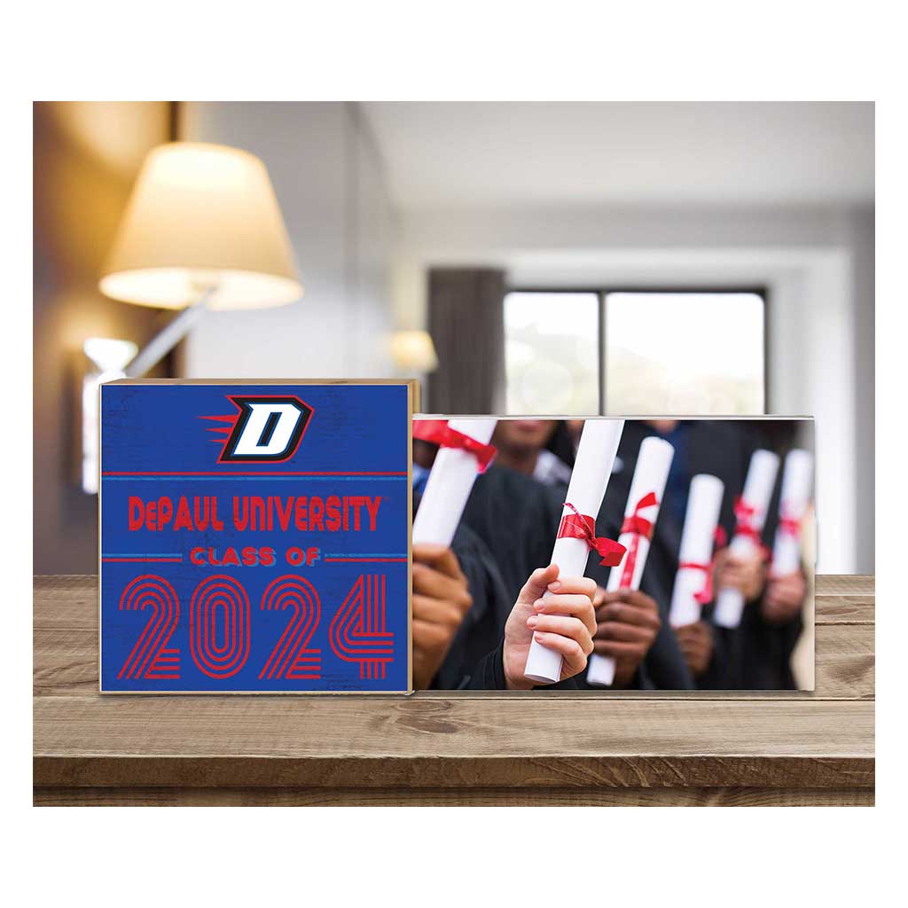 Floating Picture Frame Class of Grad DePaul Blue Demons