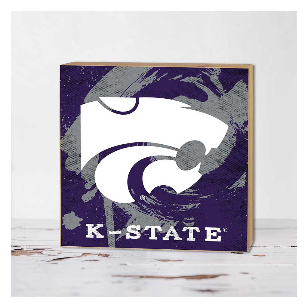 5x5 Block Color Splash Kansas State Wildcats