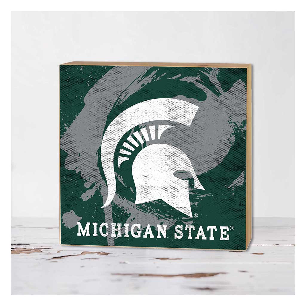 5x5 Block Color Splash Michigan State Spartans