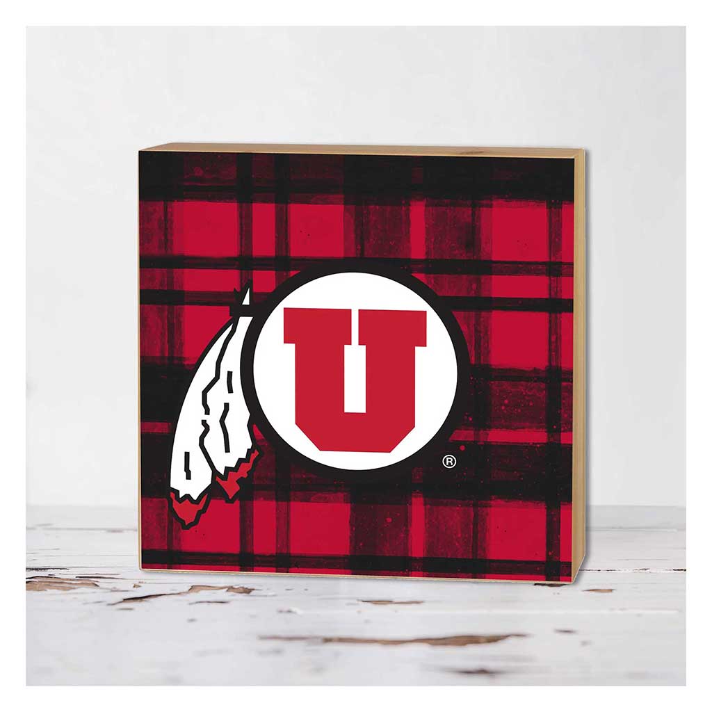5x5 Block Plaid Utah Running Utes