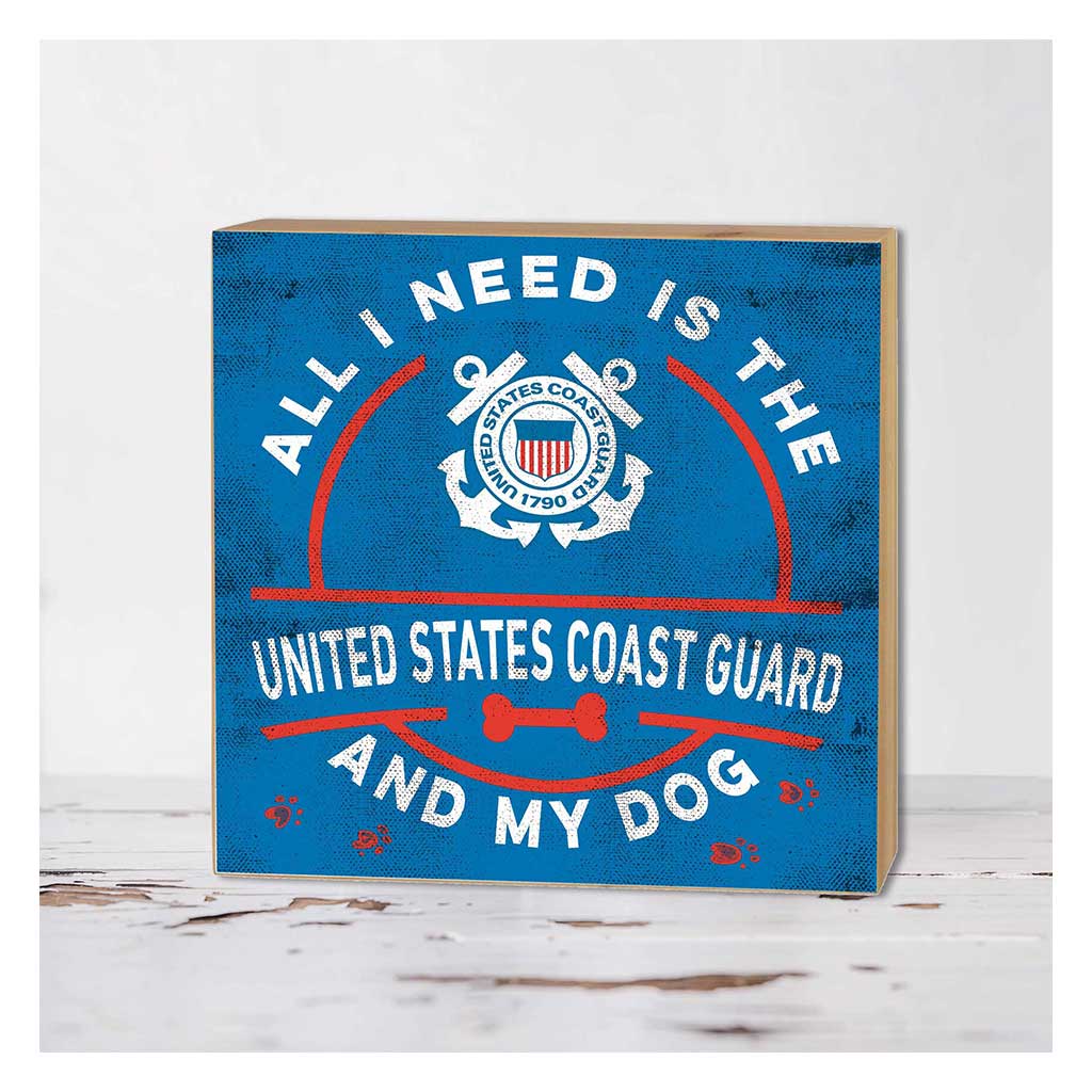 5x5 Block All I Need is Dog and Coast Guard
