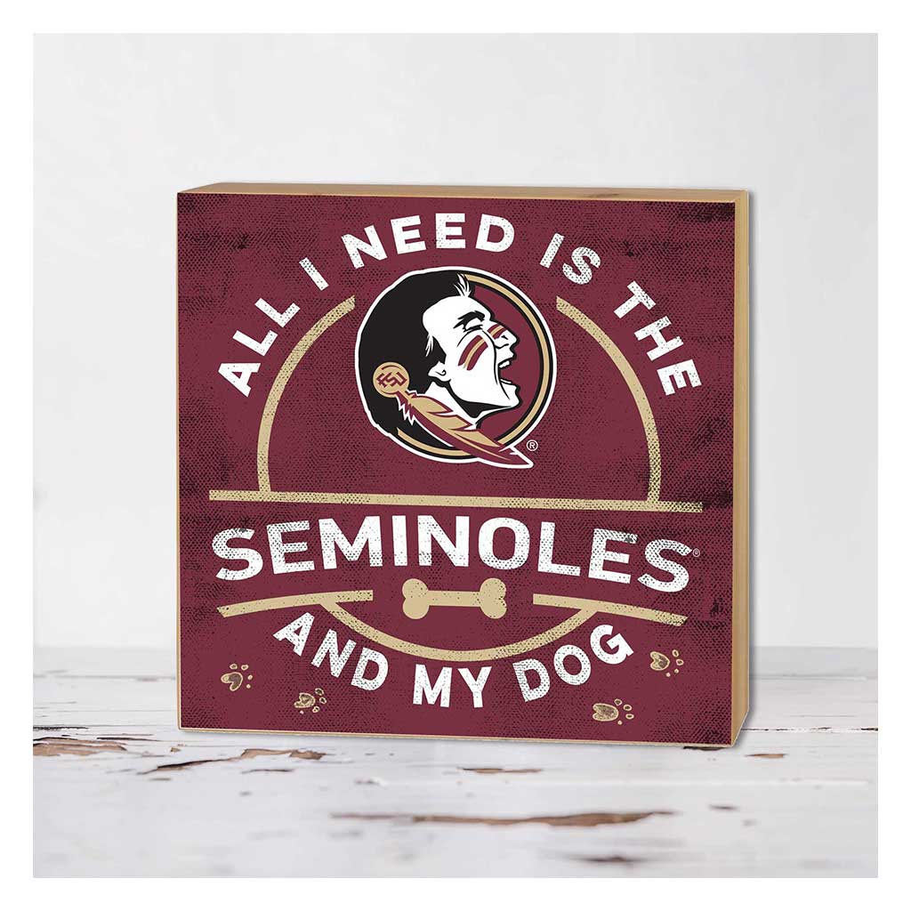 5x5 Block All I Need is Dog and Florida State Seminoles