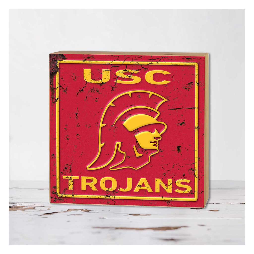 5x5 Block Faux Rusted Tin Southern California Trojans