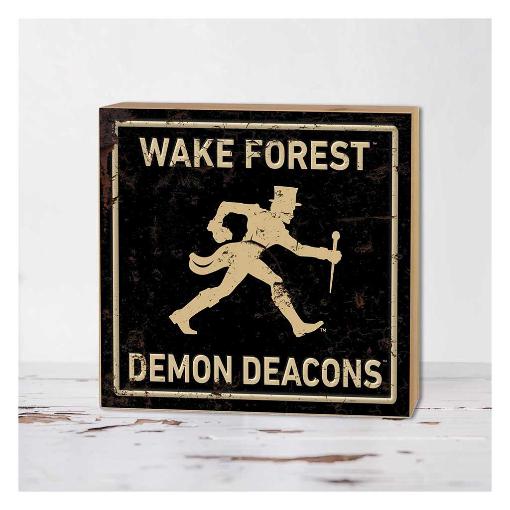 5x5 Block Faux Rusted Tin Wake Forest Demon Deacons