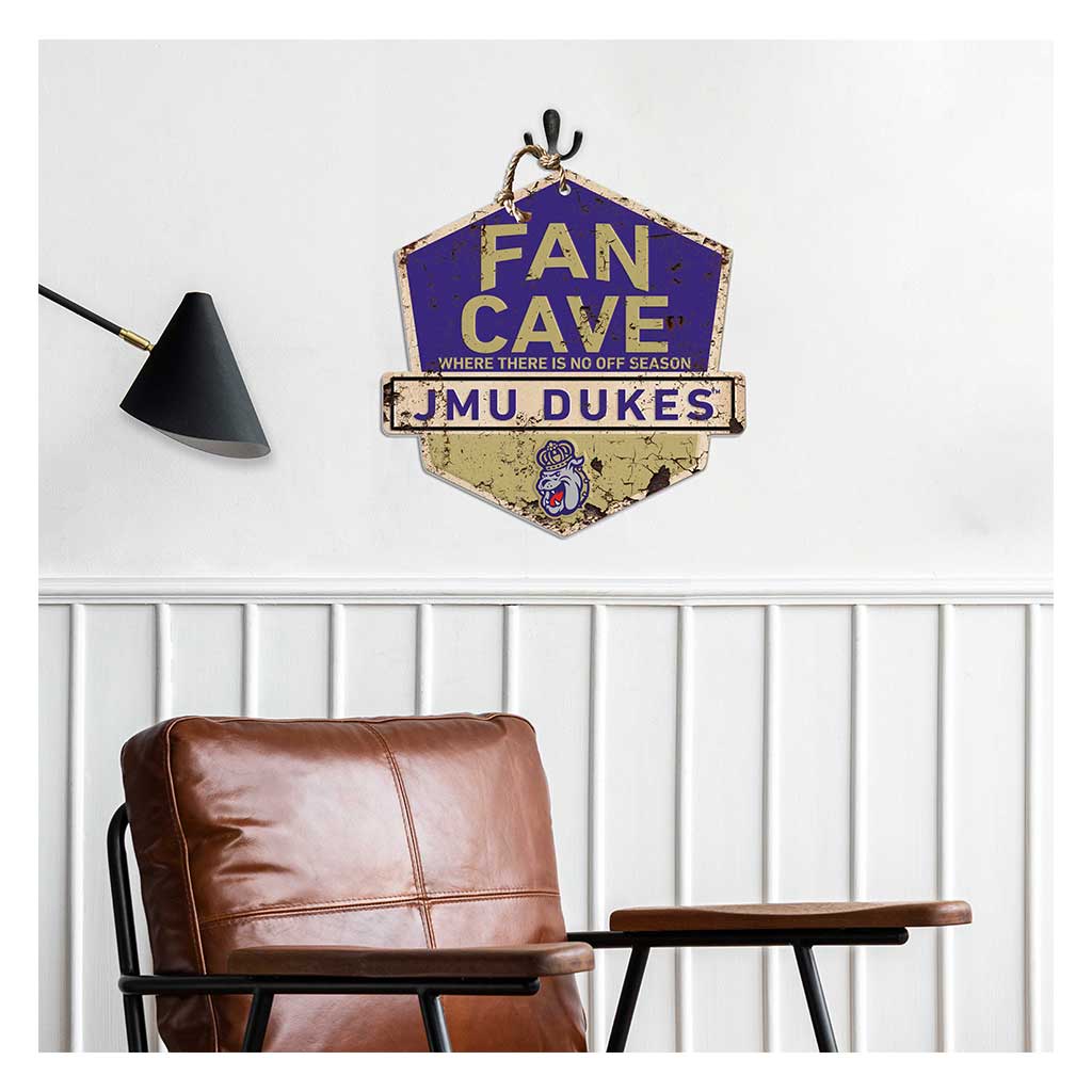 Rustic Badge Fan Cave Sign James Madison Dukes