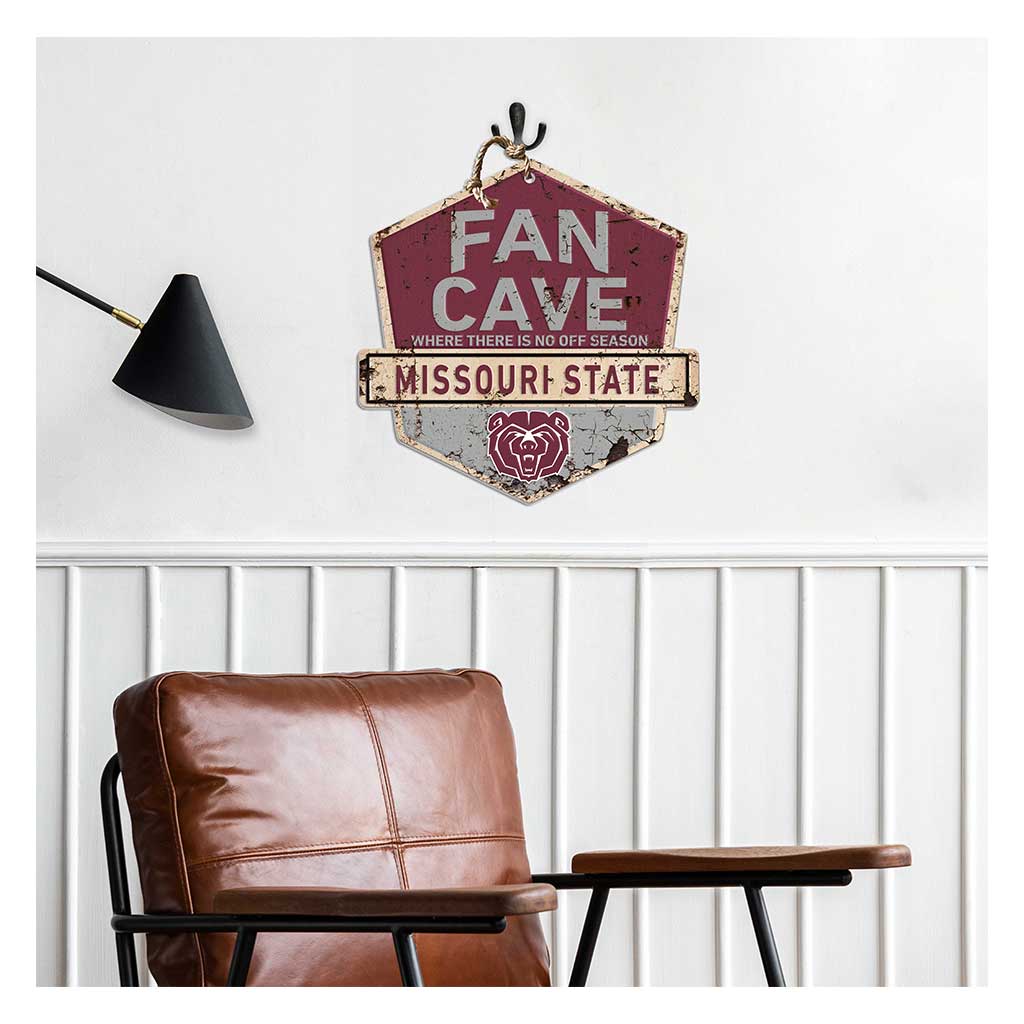 Rustic Badge Fan Cave Sign Missouri State Bears