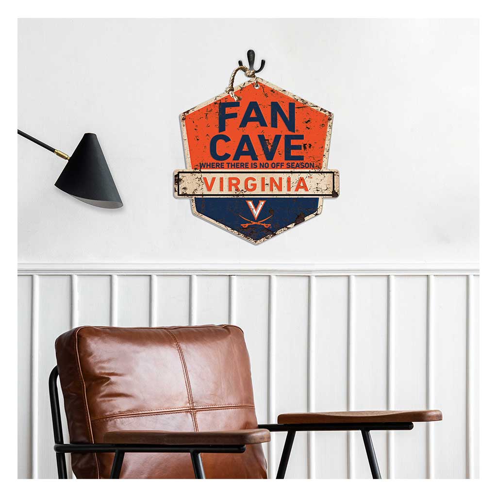 Rustic Badge Fan Cave Sign Virginia Cavaliers